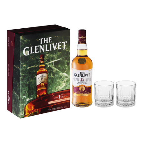 Glenlivet 15 Year Old & 2 Glasses 750ml